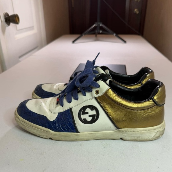 Gucci crocodile and leather sneakers 5th Ave Edition
Sz 9.5 G / / US 10.5 Exotic - Picture 10 of 12